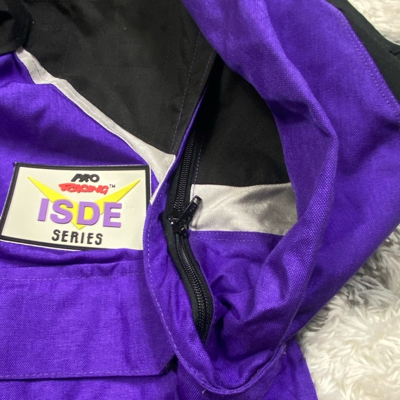 Pro Racing Isde Series Purple DuPont Cordura Nylon w/Kevlar Jacket Sz Medium - Picture 6 of 10